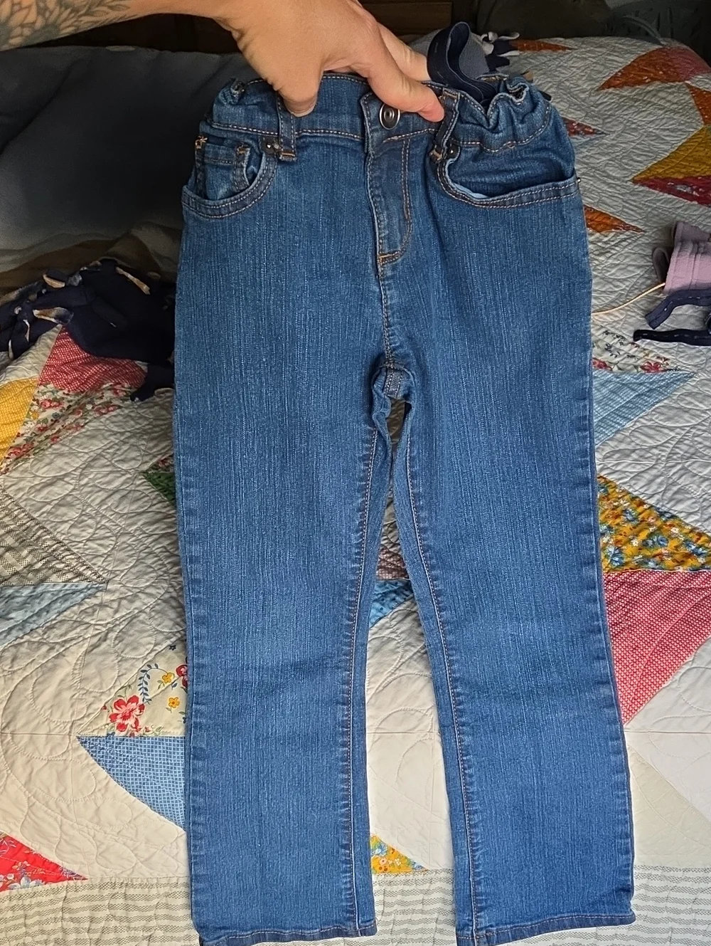 The Children's Place Girls' Dark Blue Bootcut Jeans
